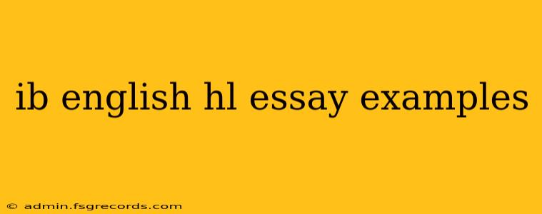 ib english hl essay examples