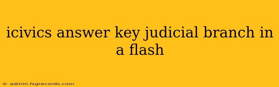 icivics answer key judicial branch in a flash