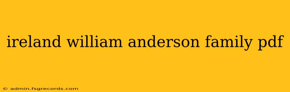 ireland william anderson family pdf