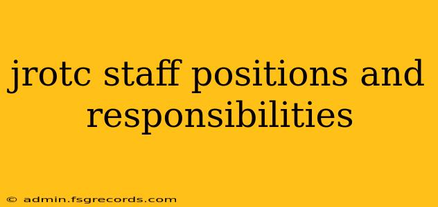 jrotc staff positions and responsibilities