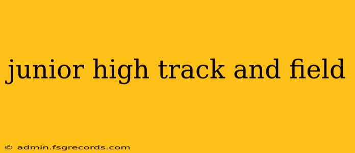 junior high track and field