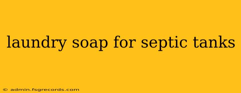 laundry soap for septic tanks