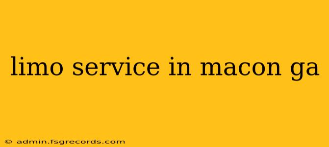 limo service in macon ga