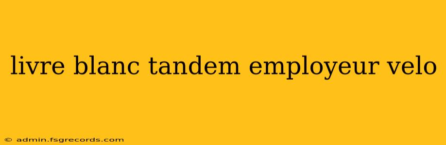 livre blanc tandem employeur velo