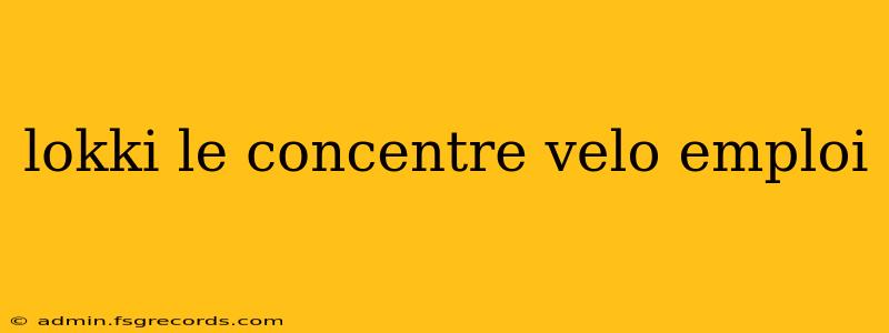 lokki le concentre velo emploi