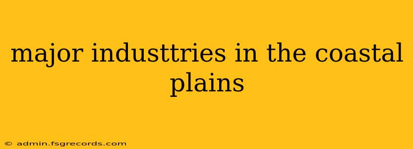 major industtries in the coastal plains