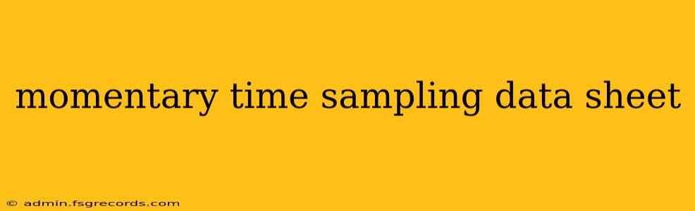 momentary time sampling data sheet