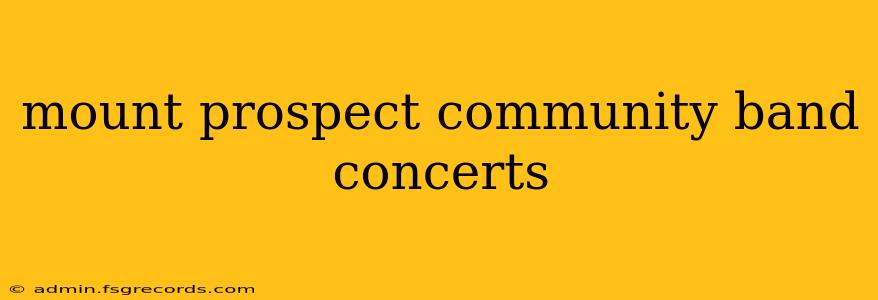 mount prospect community band concerts