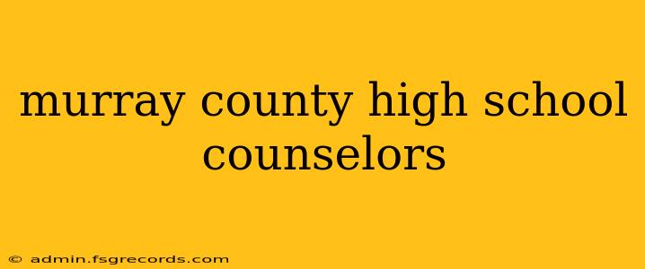 murray county high school counselors