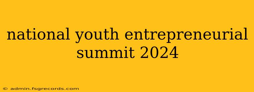 national youth entrepreneurial summit 2024