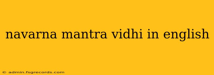 navarna mantra vidhi in english