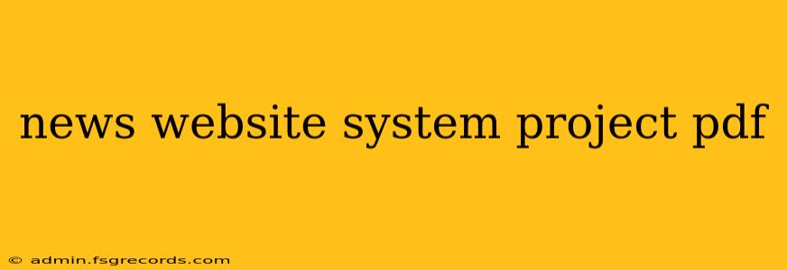 news website system project pdf