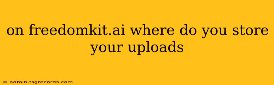 on freedomkit.ai where do you store your uploads