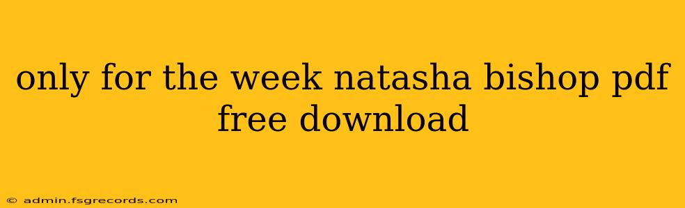 only for the week natasha bishop pdf free download