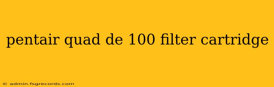 pentair quad de 100 filter cartridge