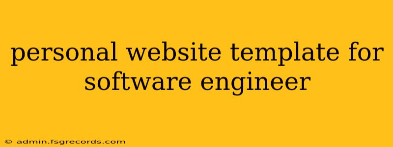 personal website template for software engineer