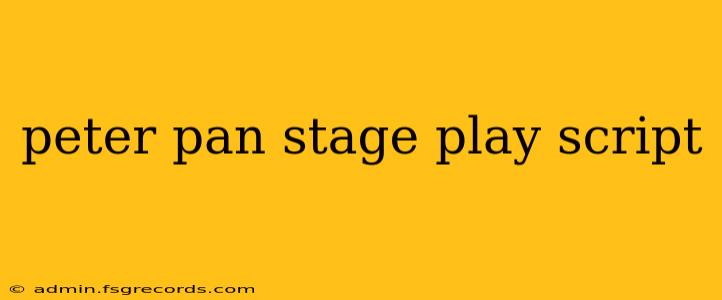 peter pan stage play script