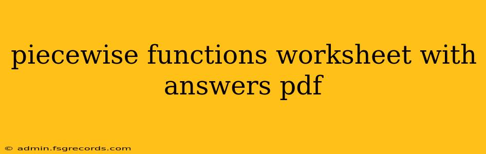 piecewise functions worksheet with answers pdf