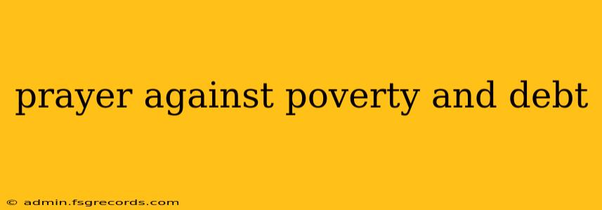 prayer against poverty and debt