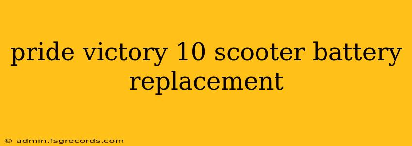 pride victory 10 scooter battery replacement