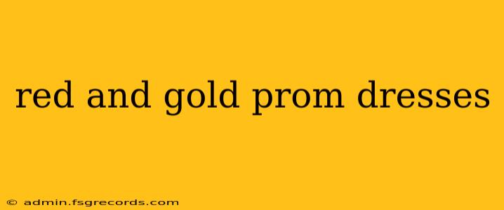 red and gold prom dresses