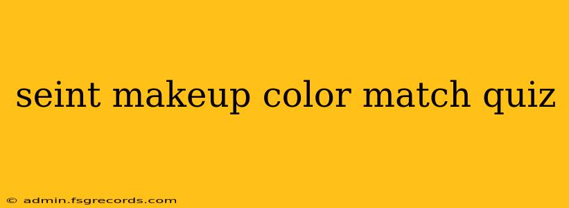 seint makeup color match quiz