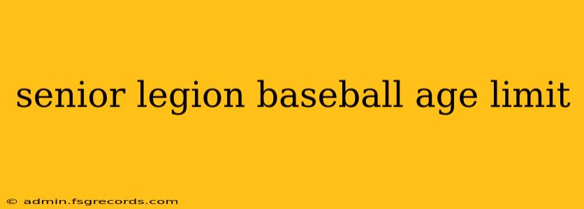 senior legion baseball age limit