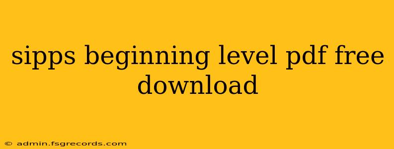 sipps beginning level pdf free download