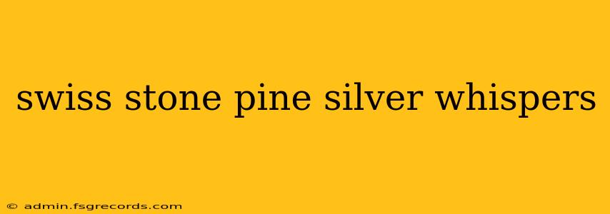 swiss stone pine silver whispers