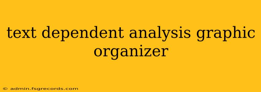 text dependent analysis graphic organizer