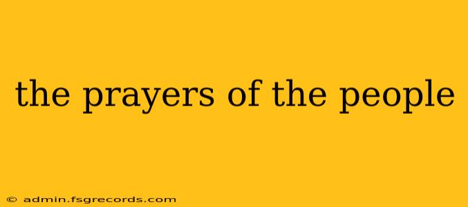 the prayers of the people