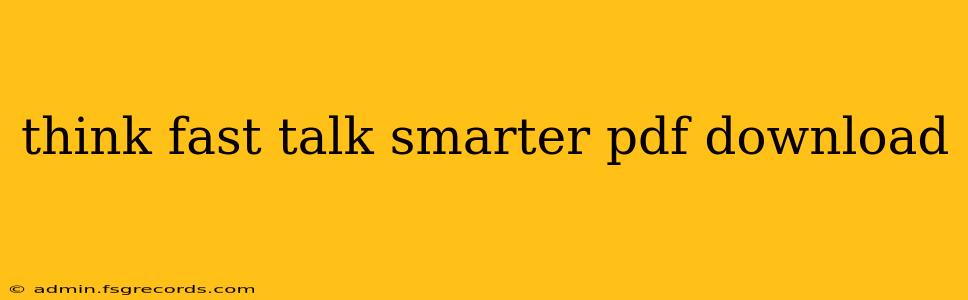 think fast talk smarter pdf download