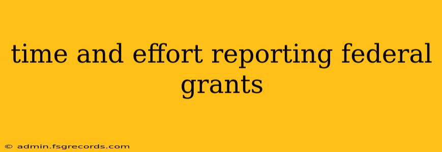 time and effort reporting federal grants