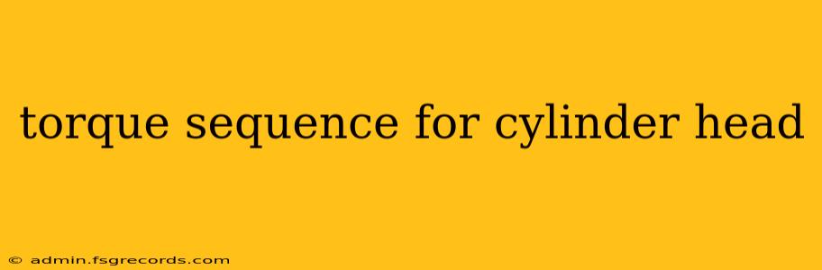 torque sequence for cylinder head