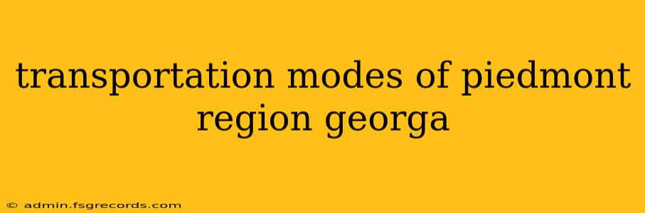 transportation modes of piedmont region georga