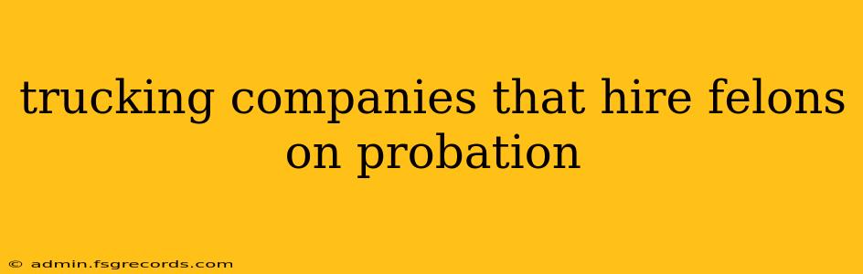 trucking companies that hire felons on probation