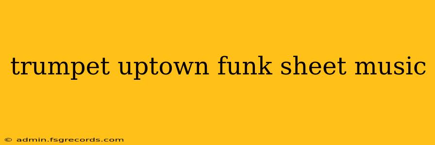 trumpet uptown funk sheet music