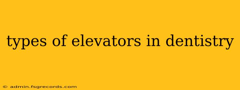 types of elevators in dentistry