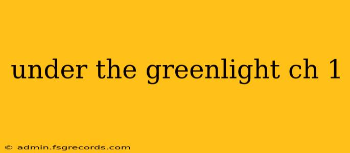 under the greenlight ch 1