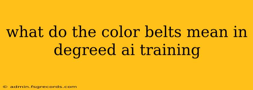 what do the color belts mean in degreed ai training