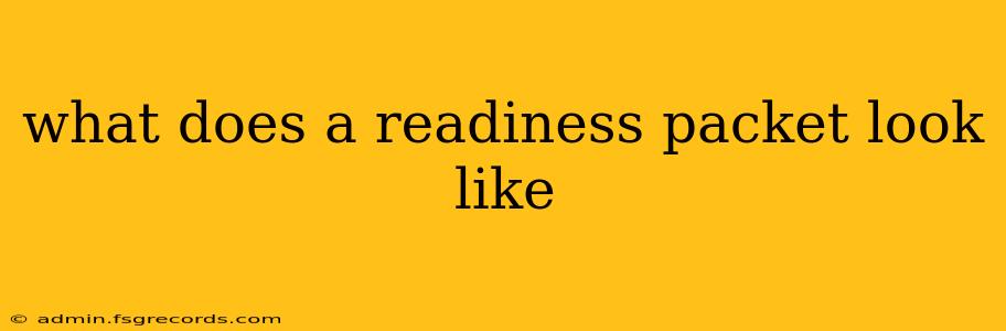 what does a readiness packet look like