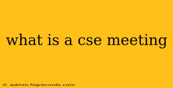 what is a cse meeting