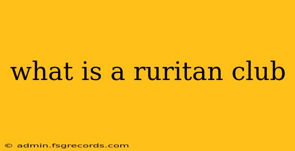 what is a ruritan club