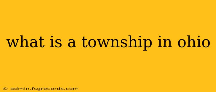 what is a township in ohio