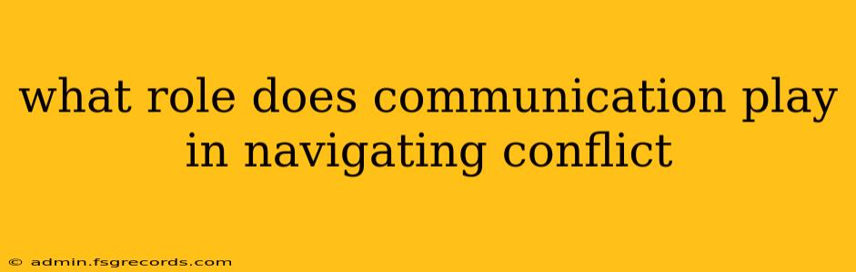 what role does communication play in navigating conflict