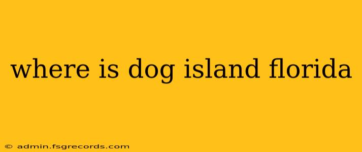 where is dog island florida